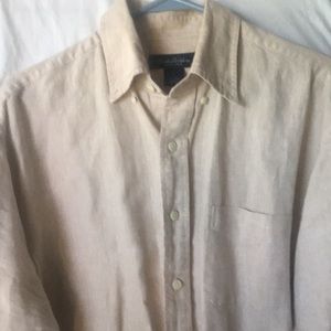 Mens Brooks Brothers Irish Linen Shirt 